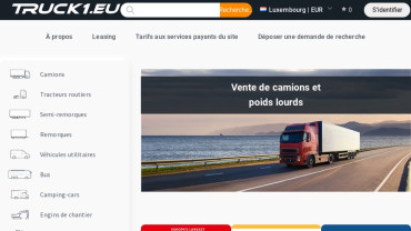 Page d'accueil du site : Truck1.lu