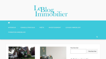 Page d'accueil du site : Le Blog Immobilier