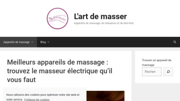 Page d'accueil du site : L’art de masser