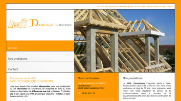 Page d'accueil du site : Doumergue Charpente