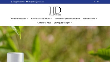 Page d'accueil du site : HD Fragrances