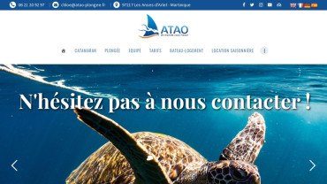 Page d'accueil du site : Atao Plongee