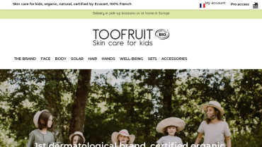 Page d'accueil du site : Toofruit