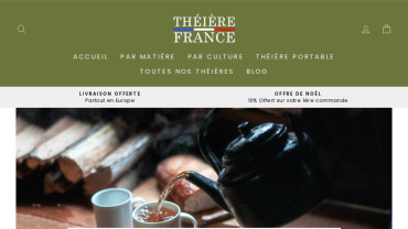 Page d'accueil du site : Théière France