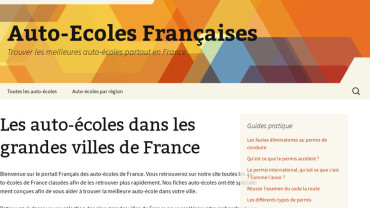 Page d'accueil du site : Une-Auto-Ecole.fr