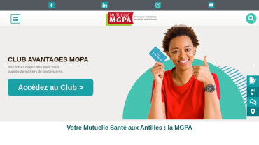 Page d'accueil du site : Mutuelle MGPA