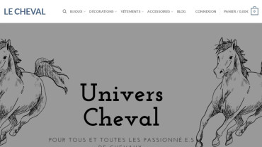Page d'accueil du site : Le Cheval