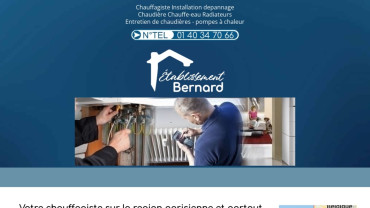 Page d'accueil du site : Établissement Bernard