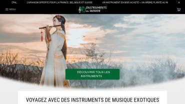 Page d'accueil du site : Instruments du Monde