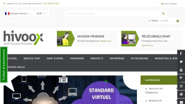 Page d'accueil du site : Hivoox Telecom