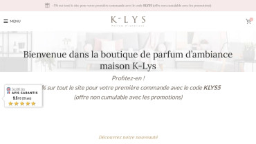 Page d'accueil du site : K-lys 