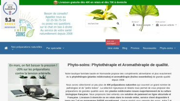 Page d'accueil du site : Phyto-soins