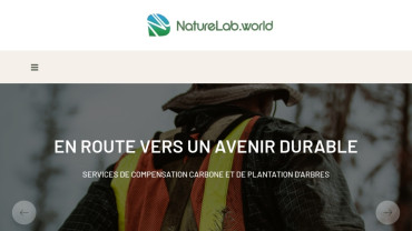 Page d'accueil du site : NatureLabs World