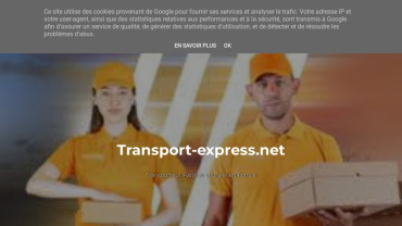 Page d'accueil du site : Transport express