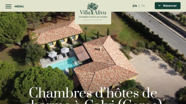Page d'accueil du site : Villa Alivu