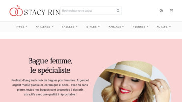Page d'accueil du site : Stacy Ring