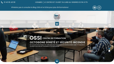 Page d'accueil du site : OSSI Formation
