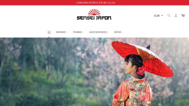 Page d'accueil du site : Sensei Japon
