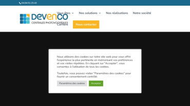 Page d'accueil du site : Devenco