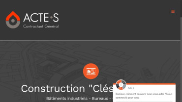 Page d'accueil du site : ACTE-S