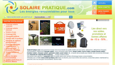 Page d'accueil du site : Solaire Pratique