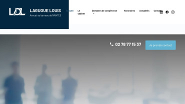 Page d'accueil du site : Maître Laguoué