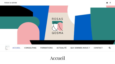 Page d'accueil du site : Rosas & Qosma