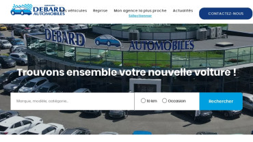 Page d'accueil du site : Debard Automobiles