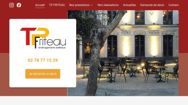 Page d'accueil du site : TP Friteau