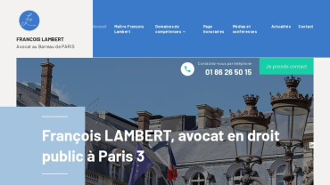 Page d'accueil du site : François Lanbert
