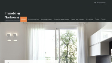 Page d'accueil du site : Immobilier Narbonne