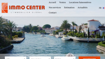 Page d'accueil du site : Immo Center Empuriabrava