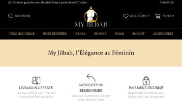 Page d'accueil du site : My Jilbab