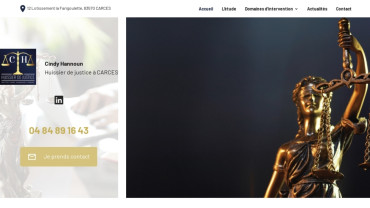 Page d'accueil du site : Hannoun Huissier