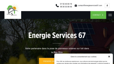 Page d'accueil du site : Énergie Services 67 