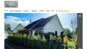 Page d'accueil du site : Les Gazons de Clément