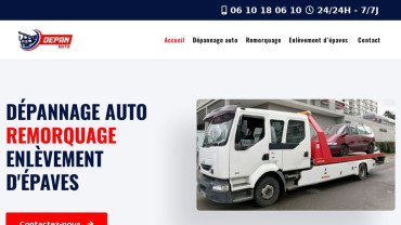 Page d'accueil du site : Depan Auto