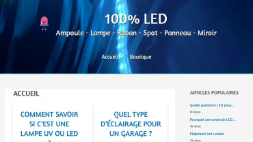 Page d'accueil du site : Led Power France