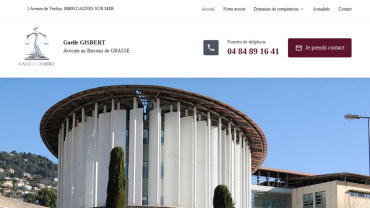 Page d'accueil du site : Cabinet Avocat Gisbert