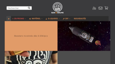 Page d'accueil du site : Bar à Brume