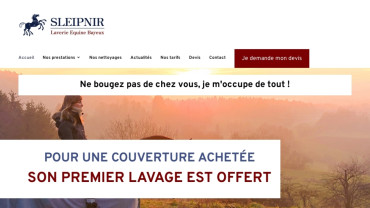 Page d'accueil du site : Sleipnir Laverie Équine