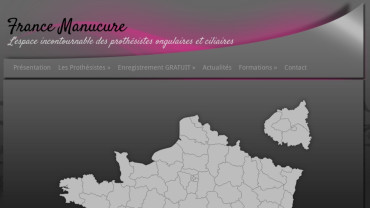 Page d'accueil du site : France Manucure