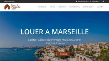 Page d'accueil du site : Louer à Marseille