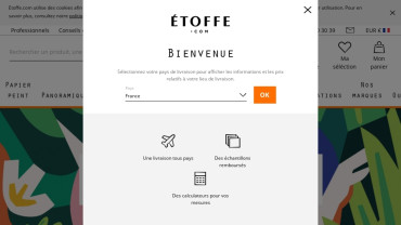 Page d'accueil du site : Etoffe