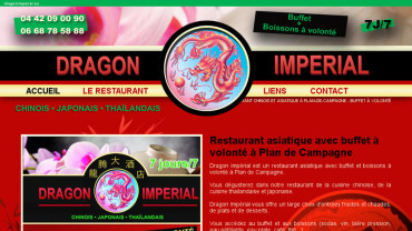 Page d'accueil du site : Dragon Impérial