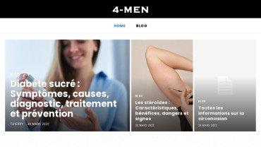 Page d'accueil du site : 4 Men