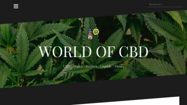 Page d'accueil du site : World of CBD