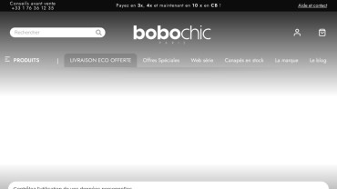 Page d'accueil du site : Bobochic Paris