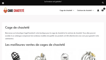 Page d'accueil du site : Cage Chasteté