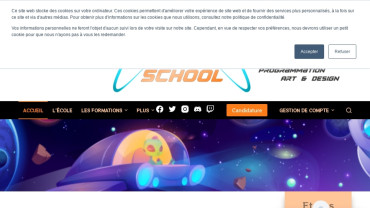 Page d'accueil du site : GamePAD School